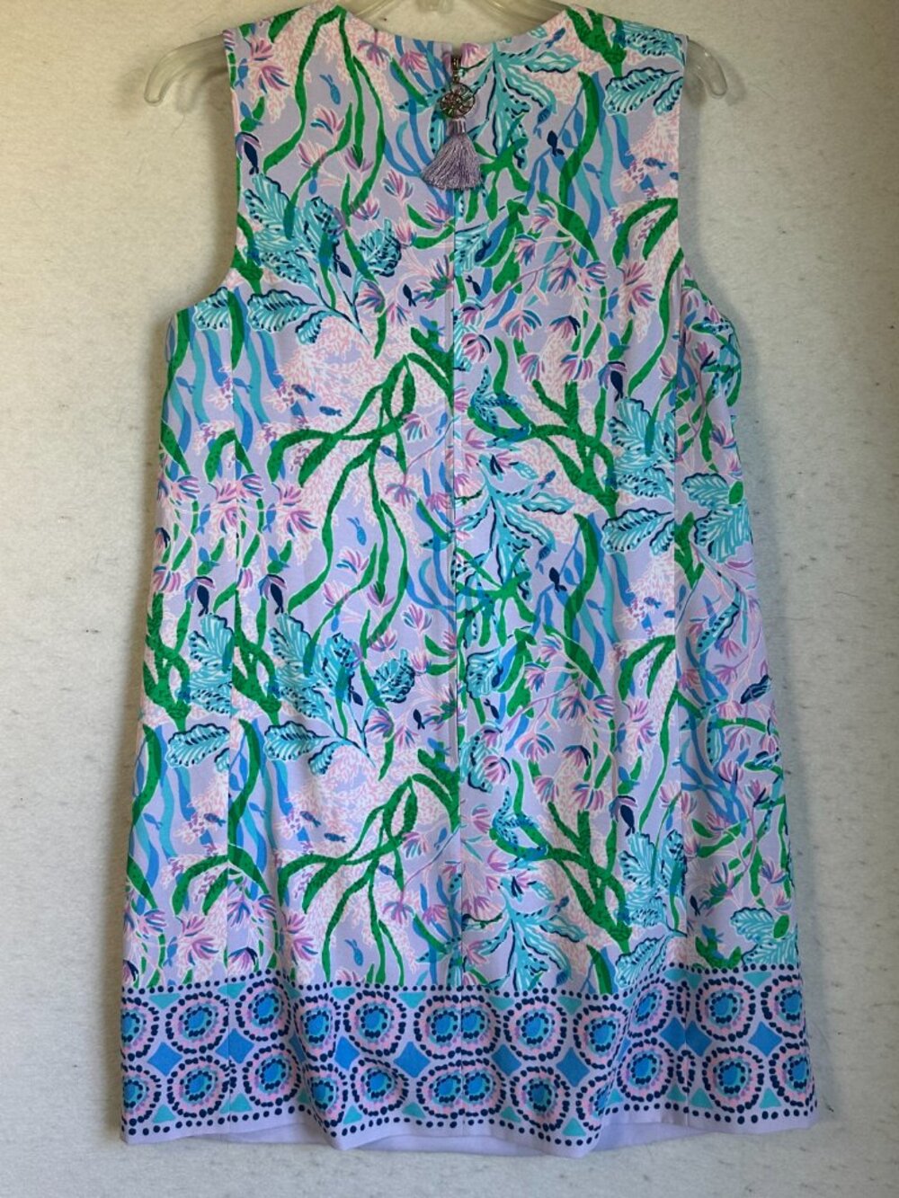 Lilly Pulitzer Edita Shift Dress Sz 4 Multi Seacret Escape Engineered tassled - Picture 5 of 8